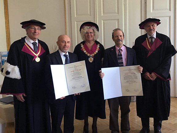 Henry Fuchs and Moshe Vardi receive honorary doctorates from TU Wien