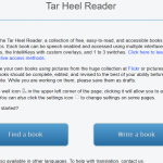 Tar Heel Reader home page
