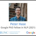 Peter Hase, 2021 Google Fellow in NLP